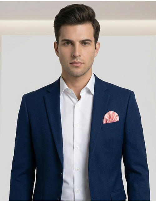 Luxe zijden pochet in roze