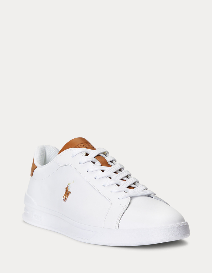 heritage court ii leather sneaker in white tan