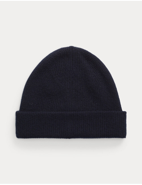 Luxe wasbare kasjmier beanie in hunter navy