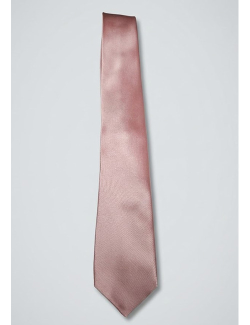 Luxe effen zijden das in zachtroze