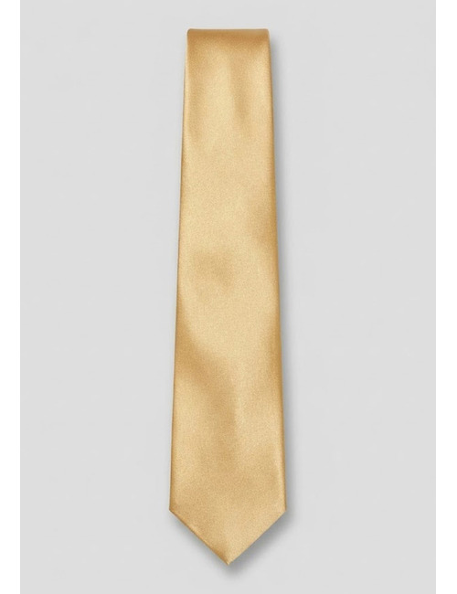 Luxe effen zijden das in goudgeel