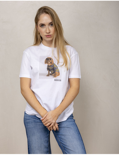 Barbour t-shirt korte mouw wit