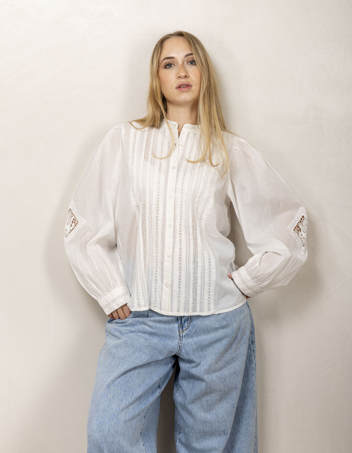 Ibana lange mouw bloes wit