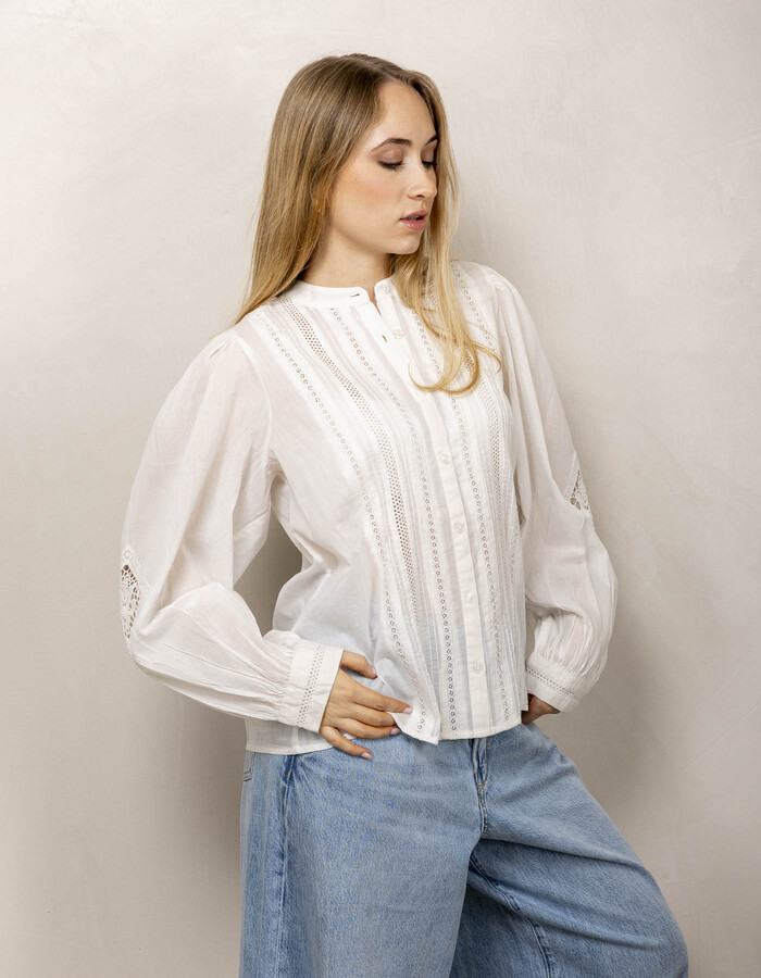 Ibana lange mouw bloes wit