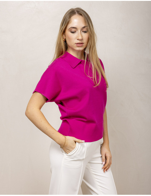 Gigue korte mouw pull roze