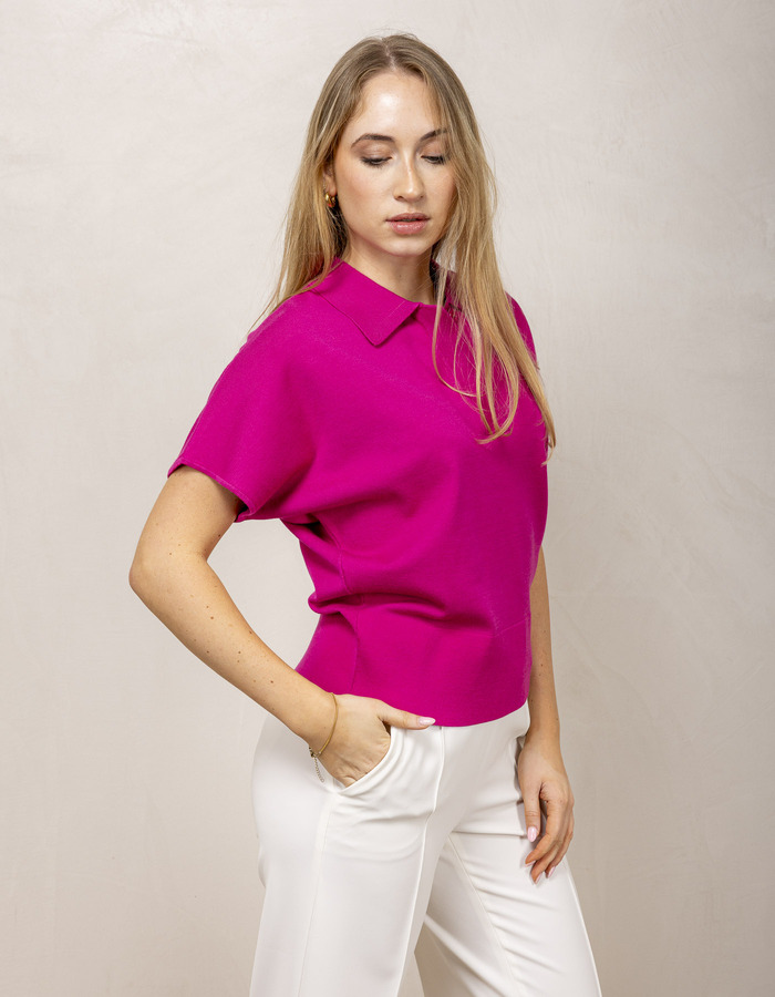 Gigue korte mouw pull roze