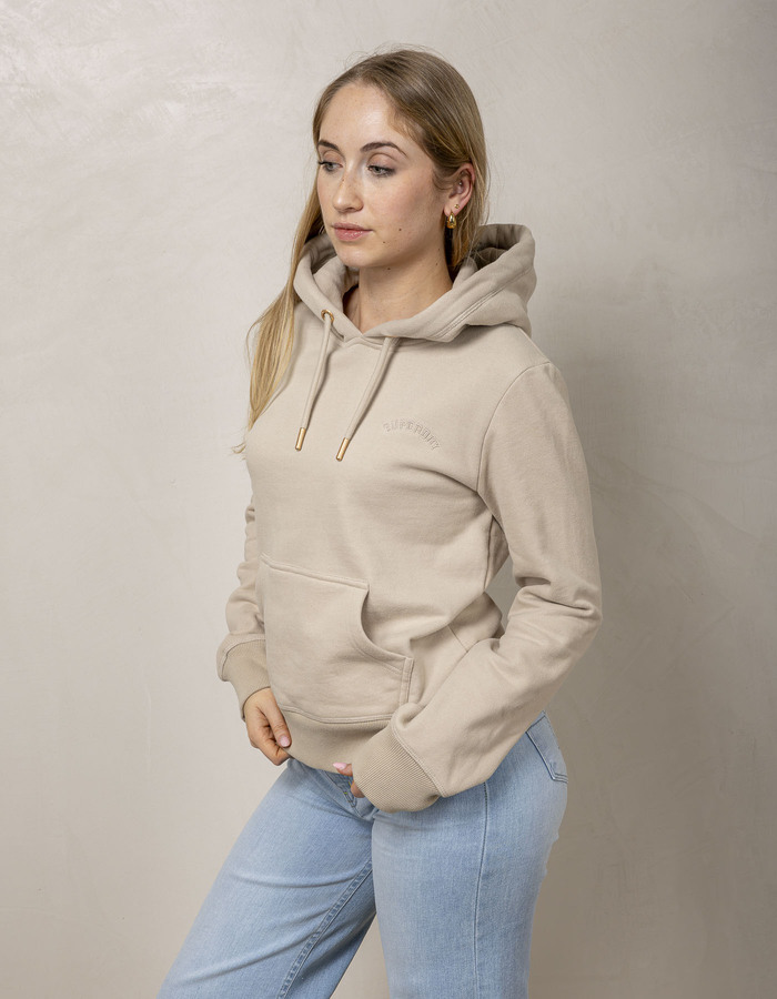 Superdry sweater met kap grijs