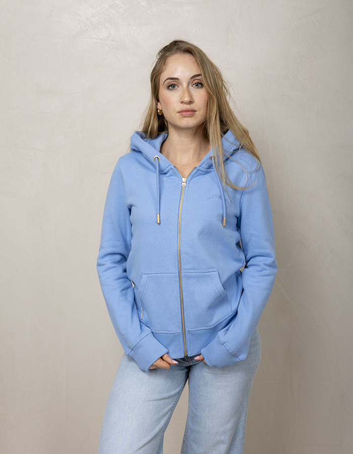 Superdry sweater met kap blauw