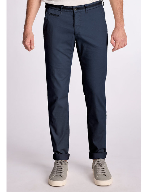 SIDNEY-P 26 slim fit broek in dark navy