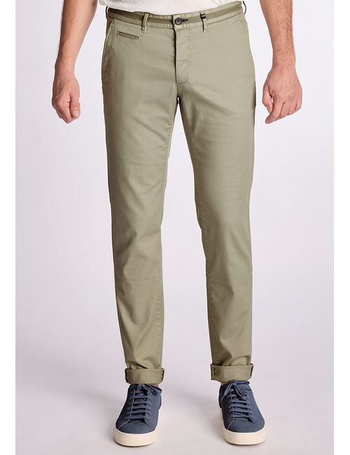 SIDNEY-PF 26 slim fit broek in olive