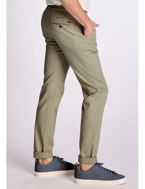 SIDNEY-PF 26 slim fit broek in olive