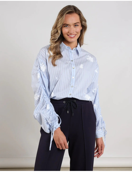 Nukus lange mouw bloes wit