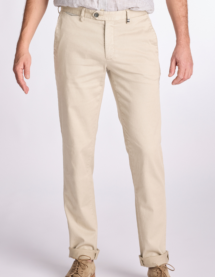 Zilton regular fit broek taupe