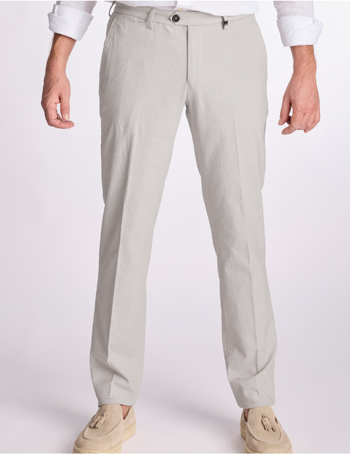 Zilton regular fit broek ecru