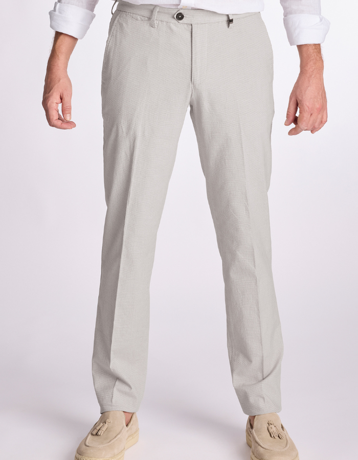 Zilton regular fit broek ecru