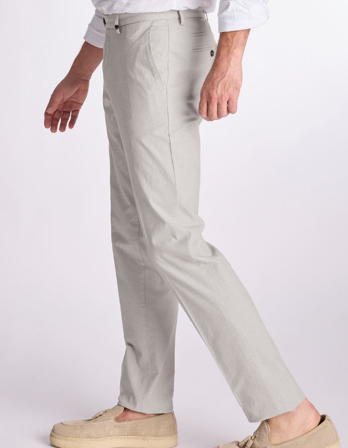 Zilton regular fit broek ecru