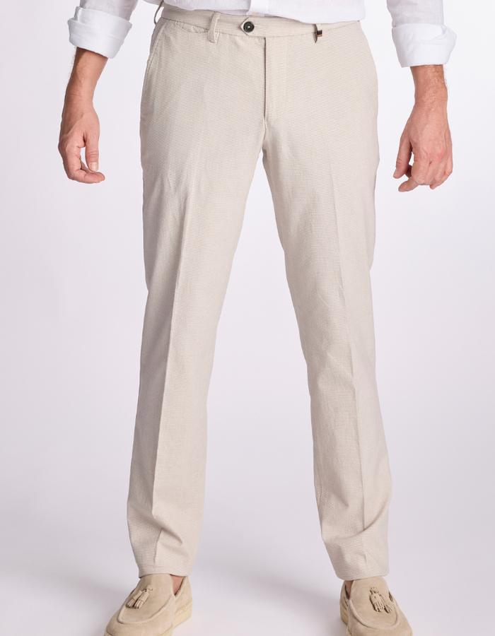 Zilton regular fit broek beige