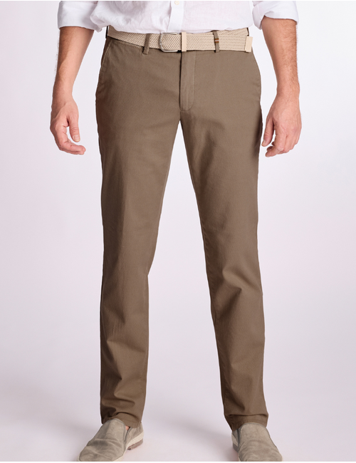 Zilton regular fit broek bruin