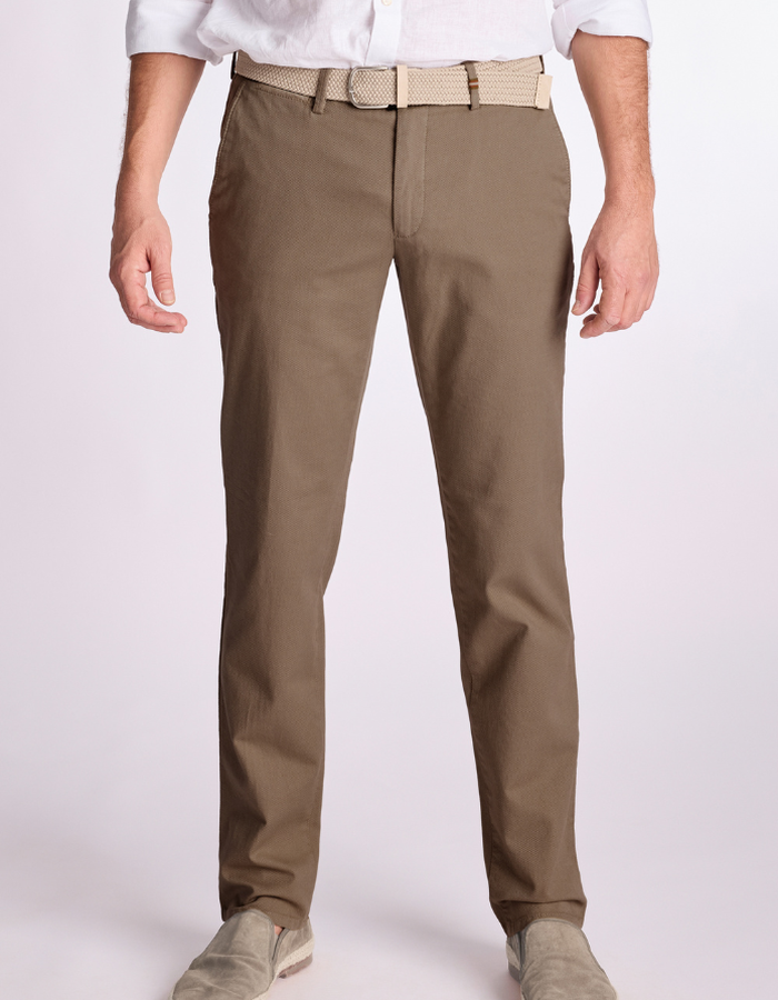 Zilton regular fit broek bruin