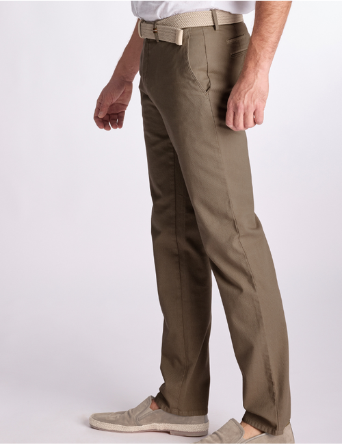 Zilton regular fit broek bruin