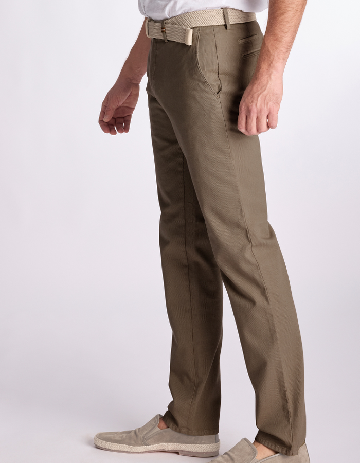 Zilton regular fit broek bruin