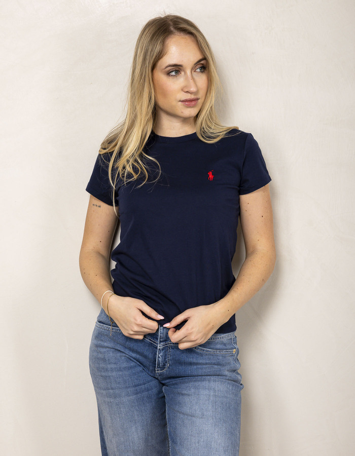 Classic fit katoenen jersey T shirt