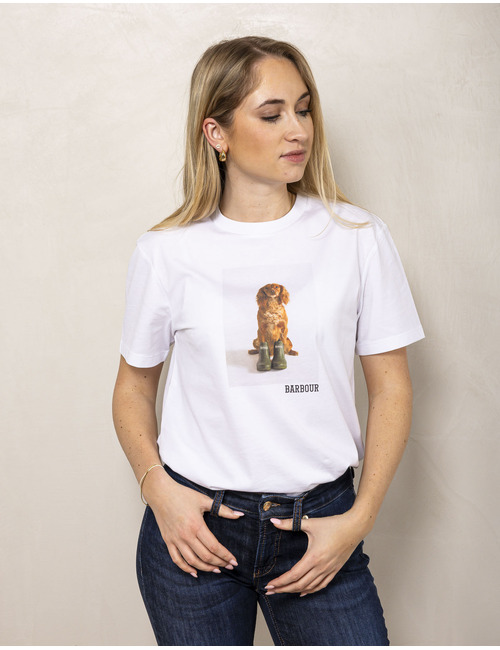 Barbour t-shirt korte mouw wit