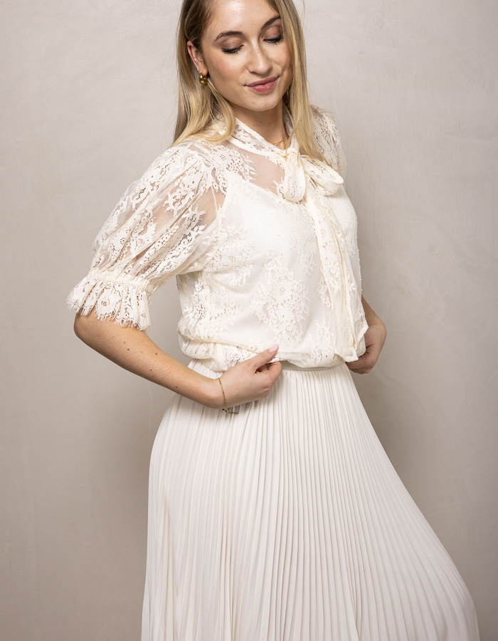 Twinset lange mouw bloes ecru