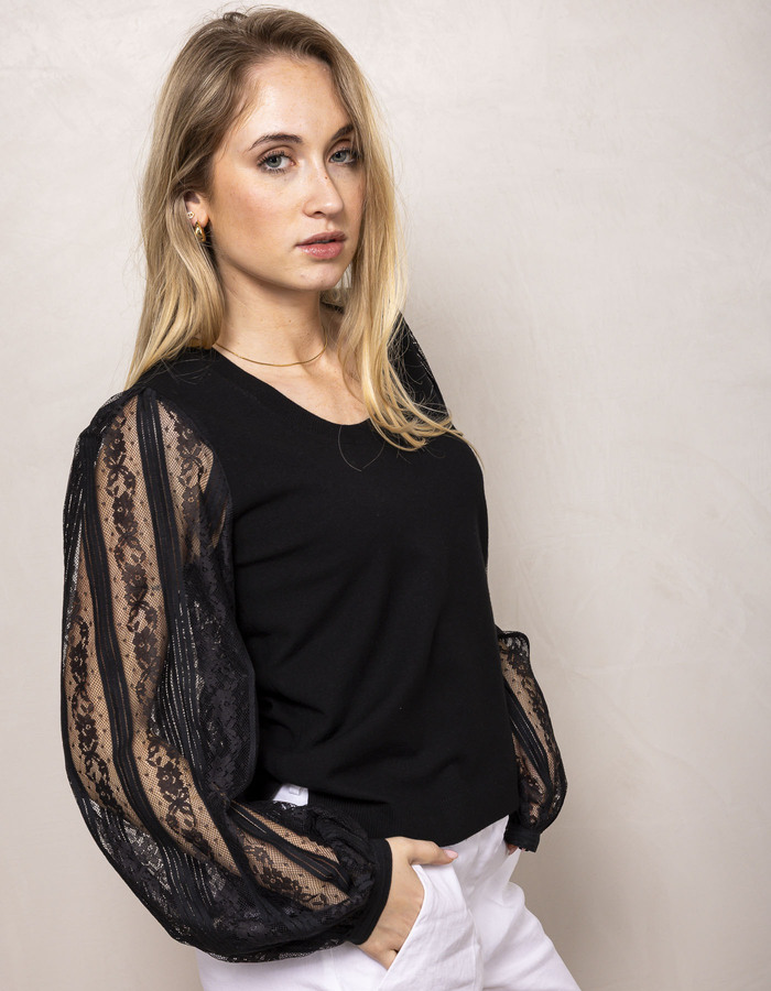 Twinset lange mouw pull zwart