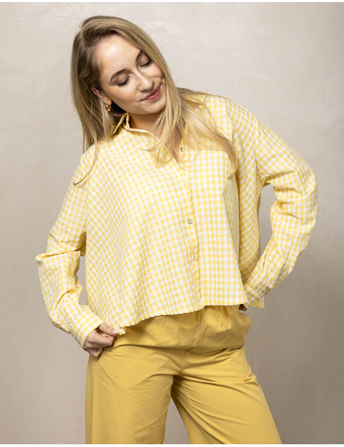 Jcsophie lange mouw bloes geel