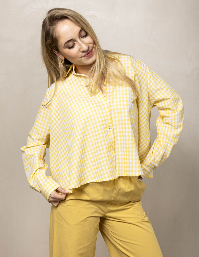 Jcsophie lange mouw bloes geel