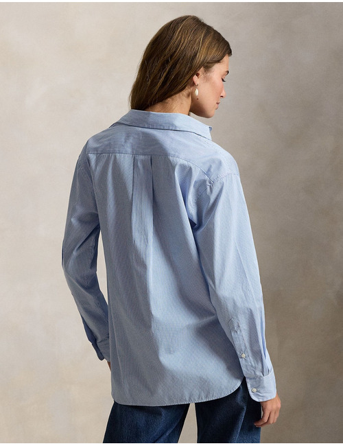 Relaxed fit gestreepte katoenen blouse