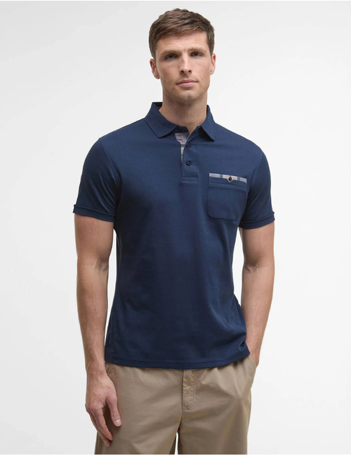 Barbour modern fit polo blauw