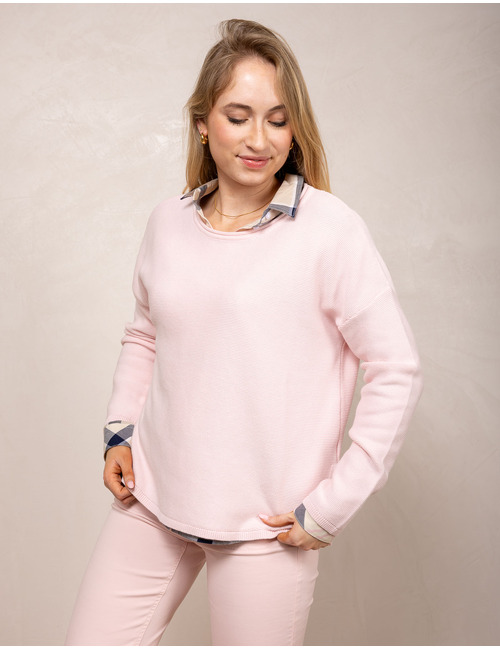 Barbour lange mouw pull roze