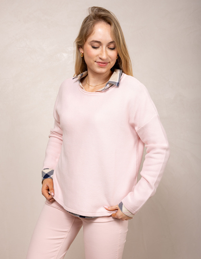 Barbour lange mouw pull roze