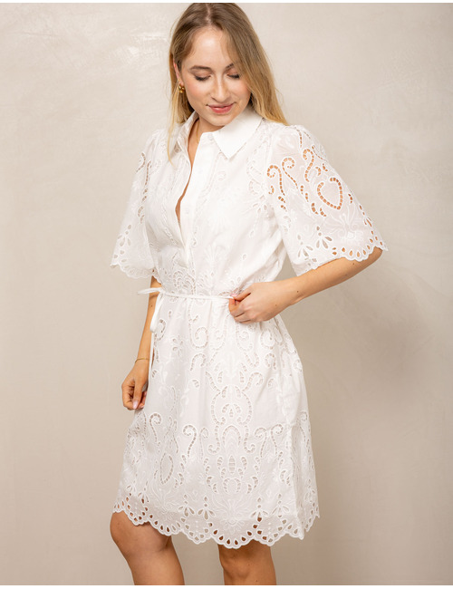 Ibana kort kleed wit