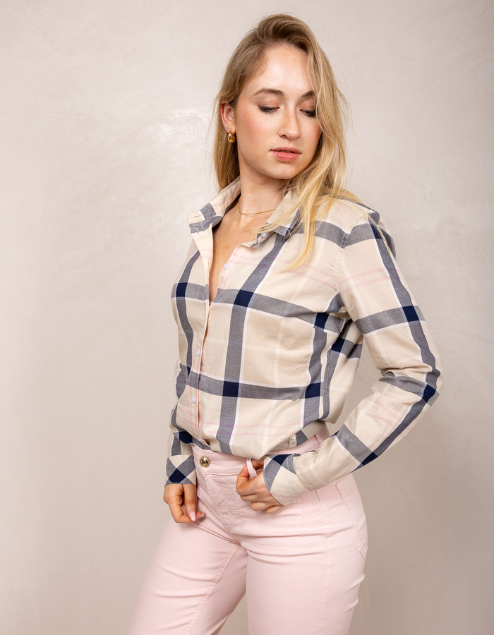 Barbour lange mouw bloes roze