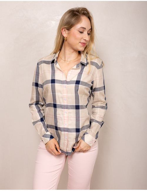 Barbour lange mouw bloes roze