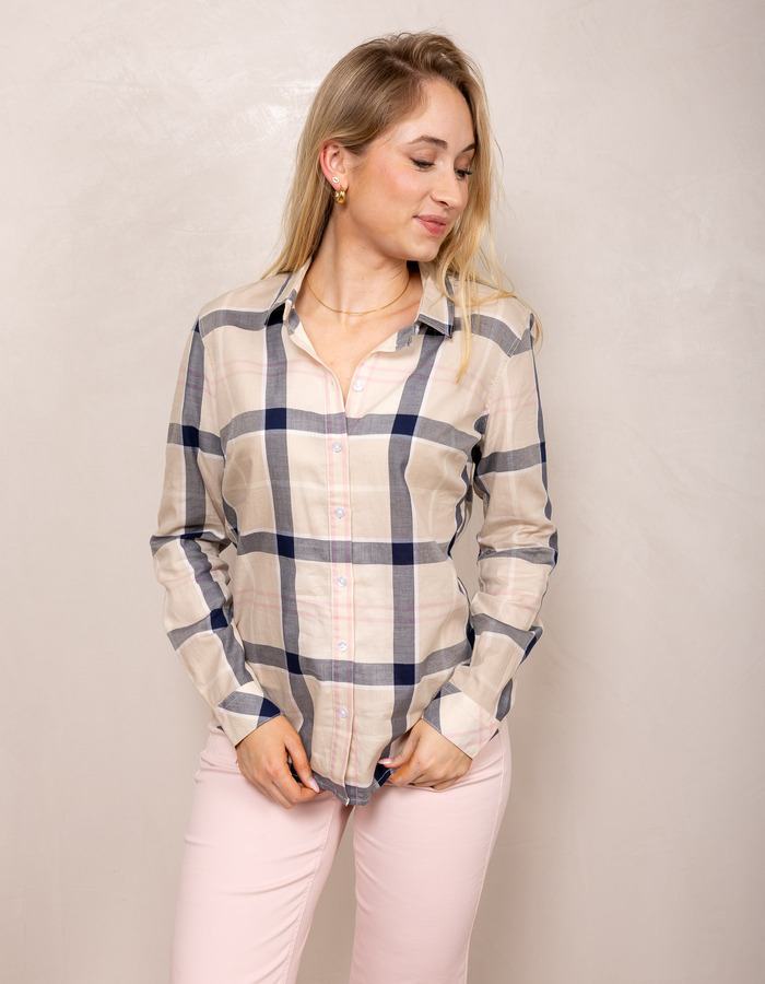 Barbour lange mouw bloes roze