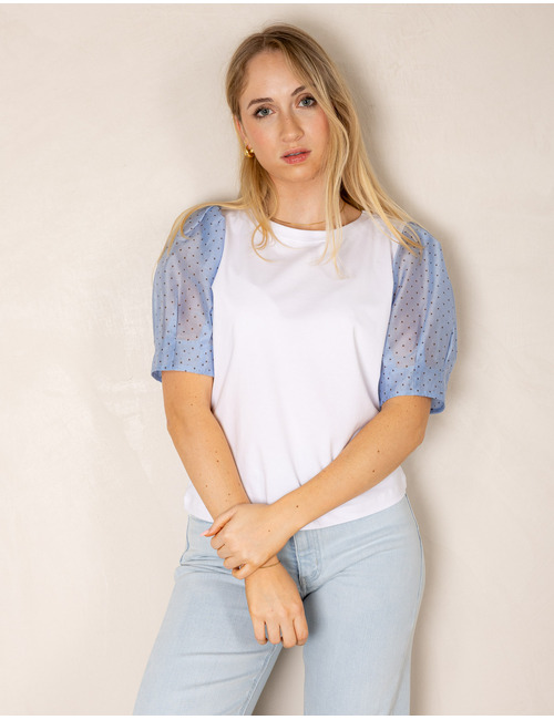 Rinascimento t-shirt korte mouw blauw