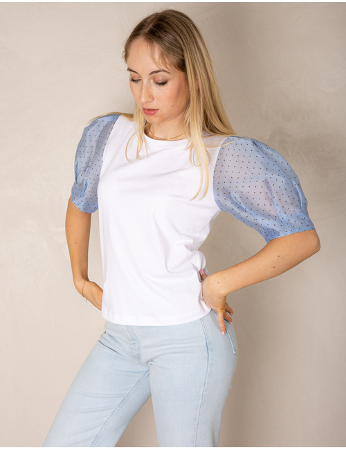 Rinascimento t-shirt korte mouw blauw