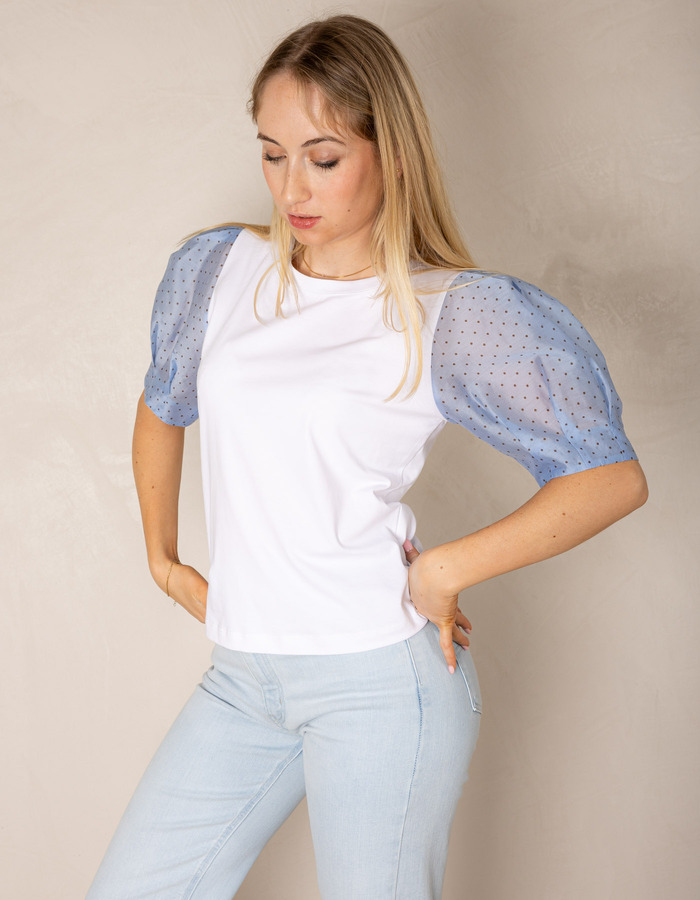 Rinascimento t-shirt korte mouw blauw