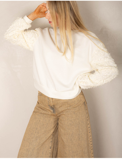 Rinascimento lange mouw sweater wit