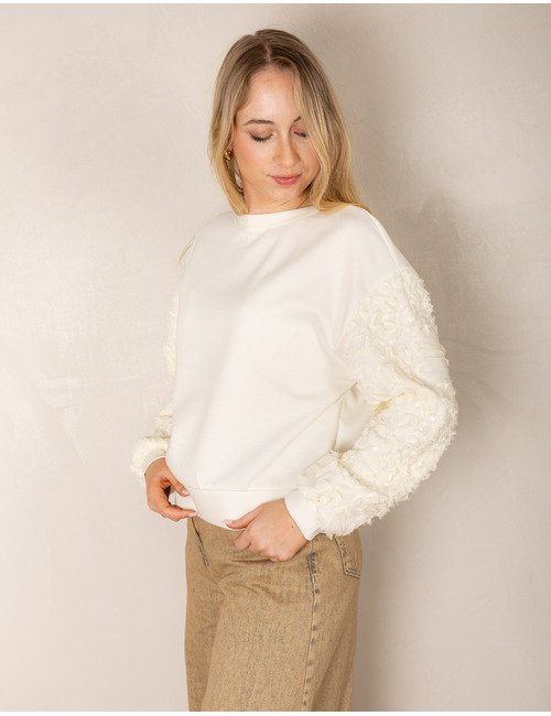 Rinascimento lange mouw sweater wit