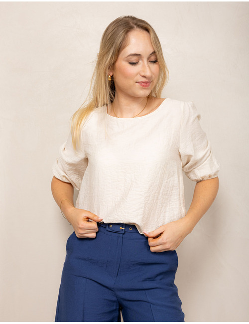 Kocca lange mouw bloes ecru