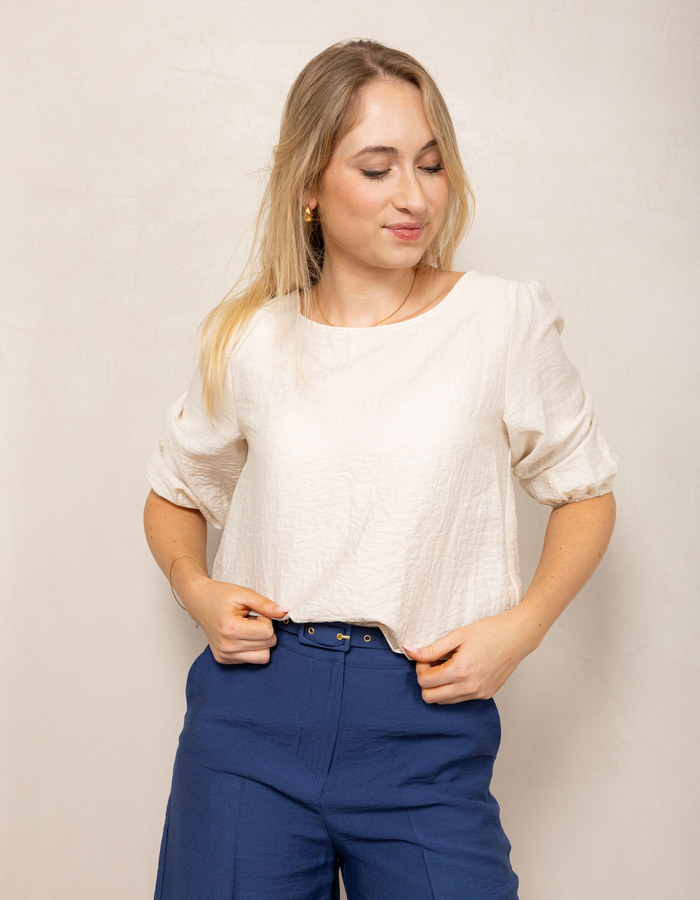 Kocca lange mouw bloes ecru