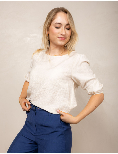 Kocca lange mouw bloes ecru