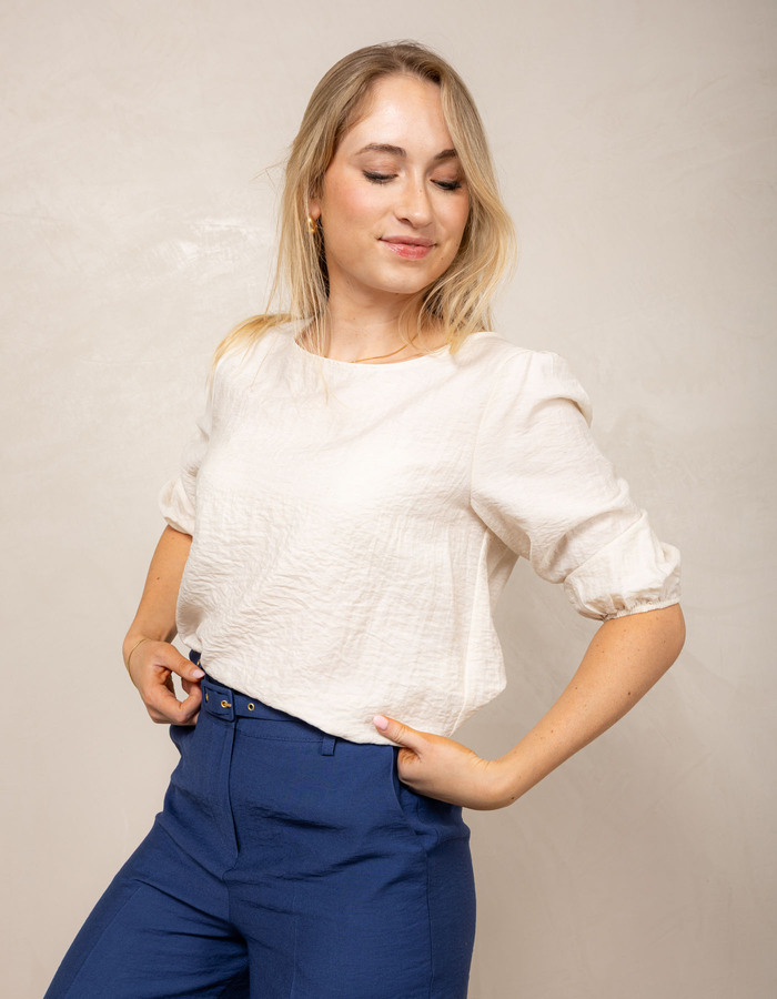 Kocca lange mouw bloes ecru
