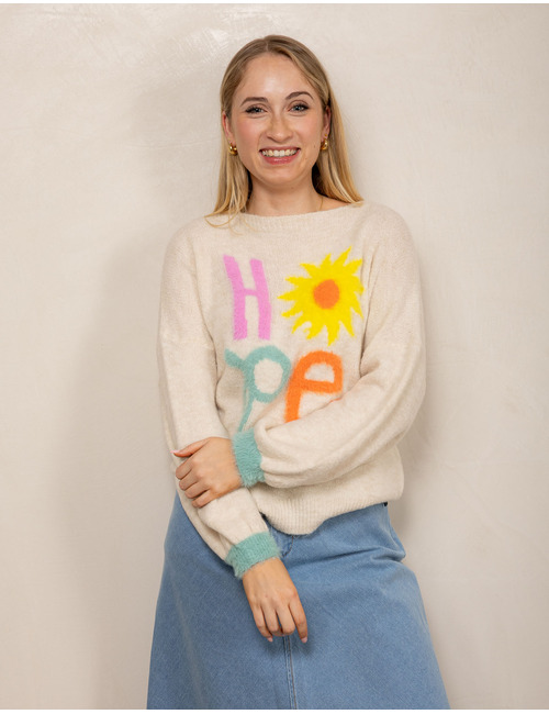 Amelie Amelie lange mouw pull beige