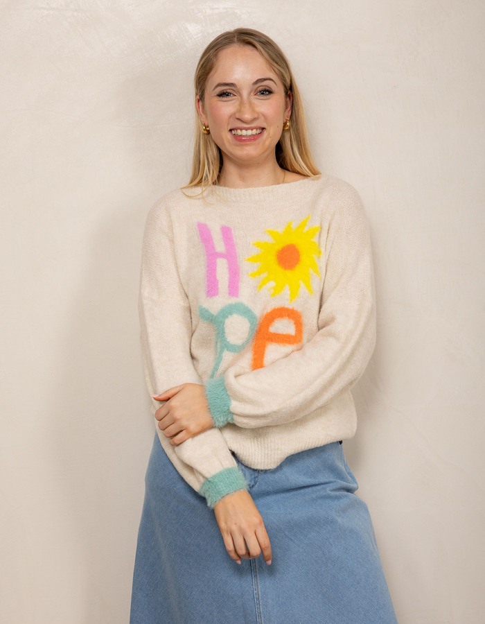 Amelie Amelie lange mouw pull beige